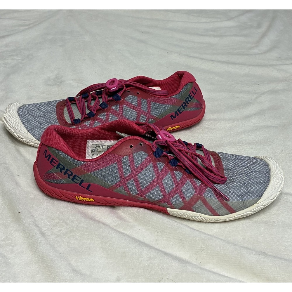 Merrell Vapor Glove 3 Women's 8 Pink/Multi Barefoot Vibram Running Shoes
